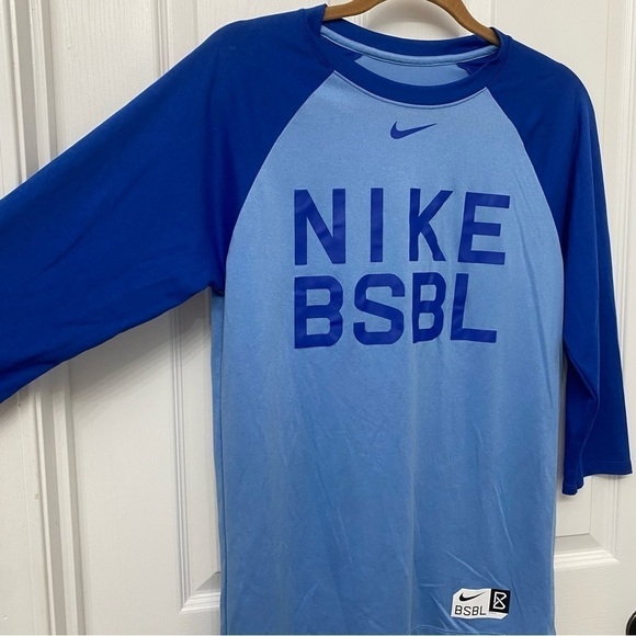 NIKE Mens Dri-FIT BSBL Legend 3/4 Raglan T-Shirt Small - Picture 3 of 11
